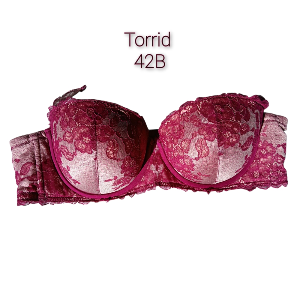Coquette Pink Lace 42B Torrid Pink Lace Bra Underwire Push-up